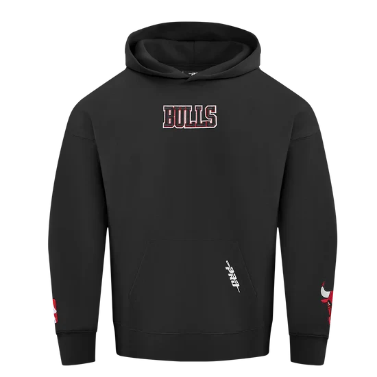 Pro Standard Chicago Bulls Wingspan Drop Shoulder Fleece Pullover Hoodie product image 1, provided for visual reference and