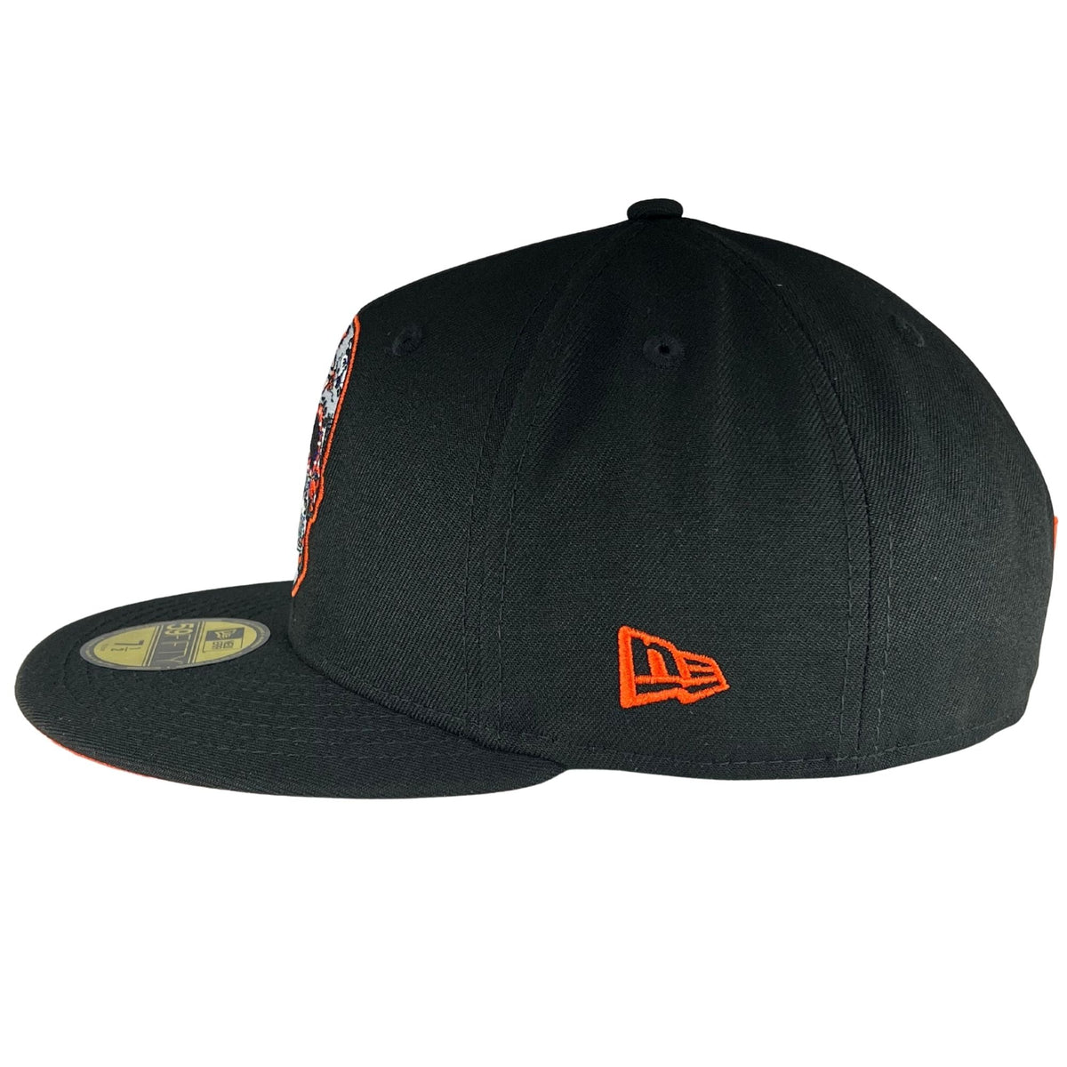 Chicago Bears Black/Orange Sugar Skull New Era 59FIFTY Fitted Hat product image 7, provided for visual reference and product