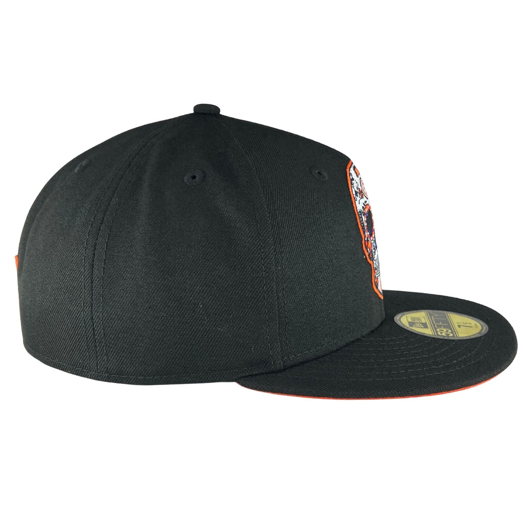 Chicago Bears Black/Orange Sugar Skull New Era 59FIFTY Fitted Hat product image 5, provided for visual reference and product