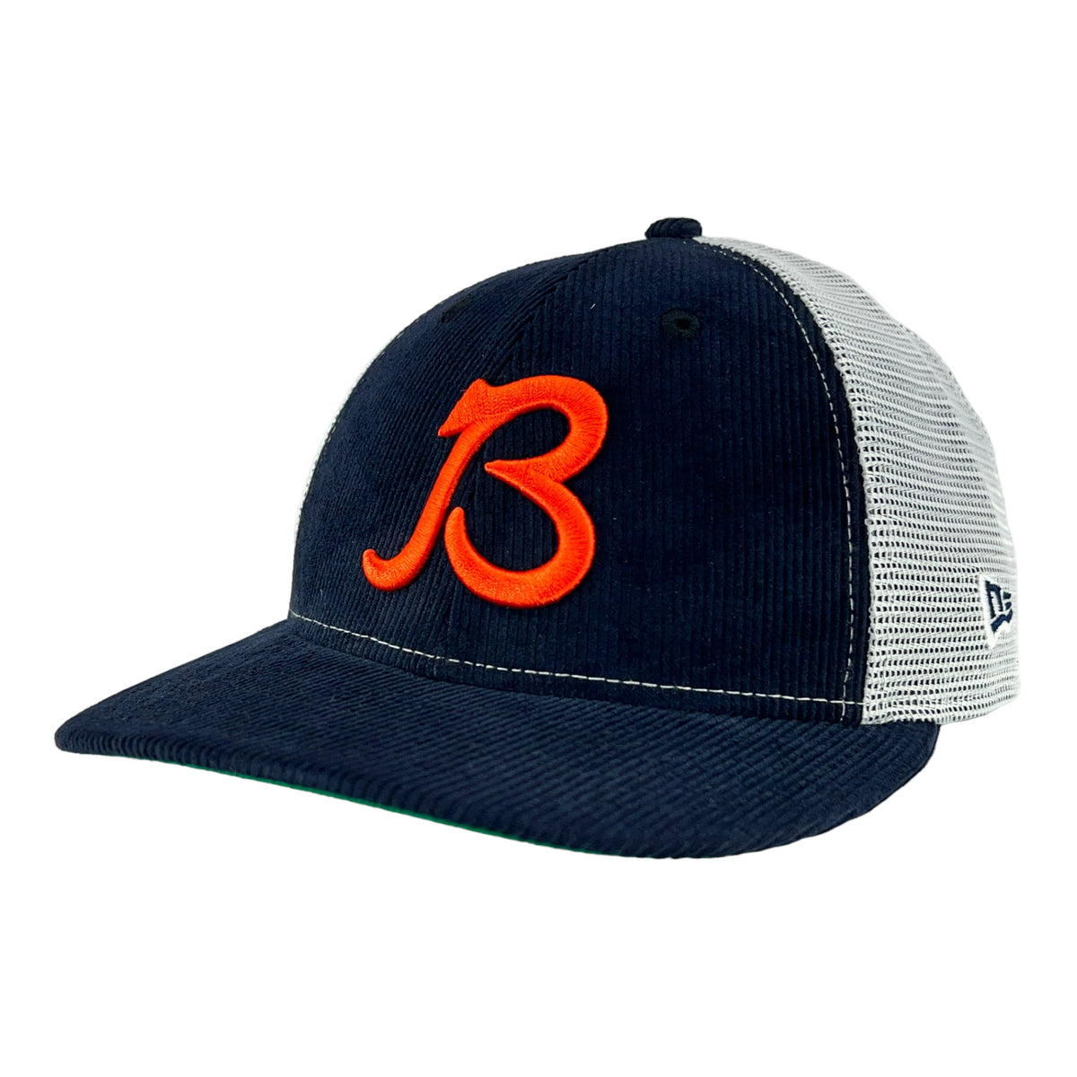 Chicago Bears Navy/White Mesh Back New Era Low Profile 9FIFTY Snapback Hat product image 3, provided for visual reference