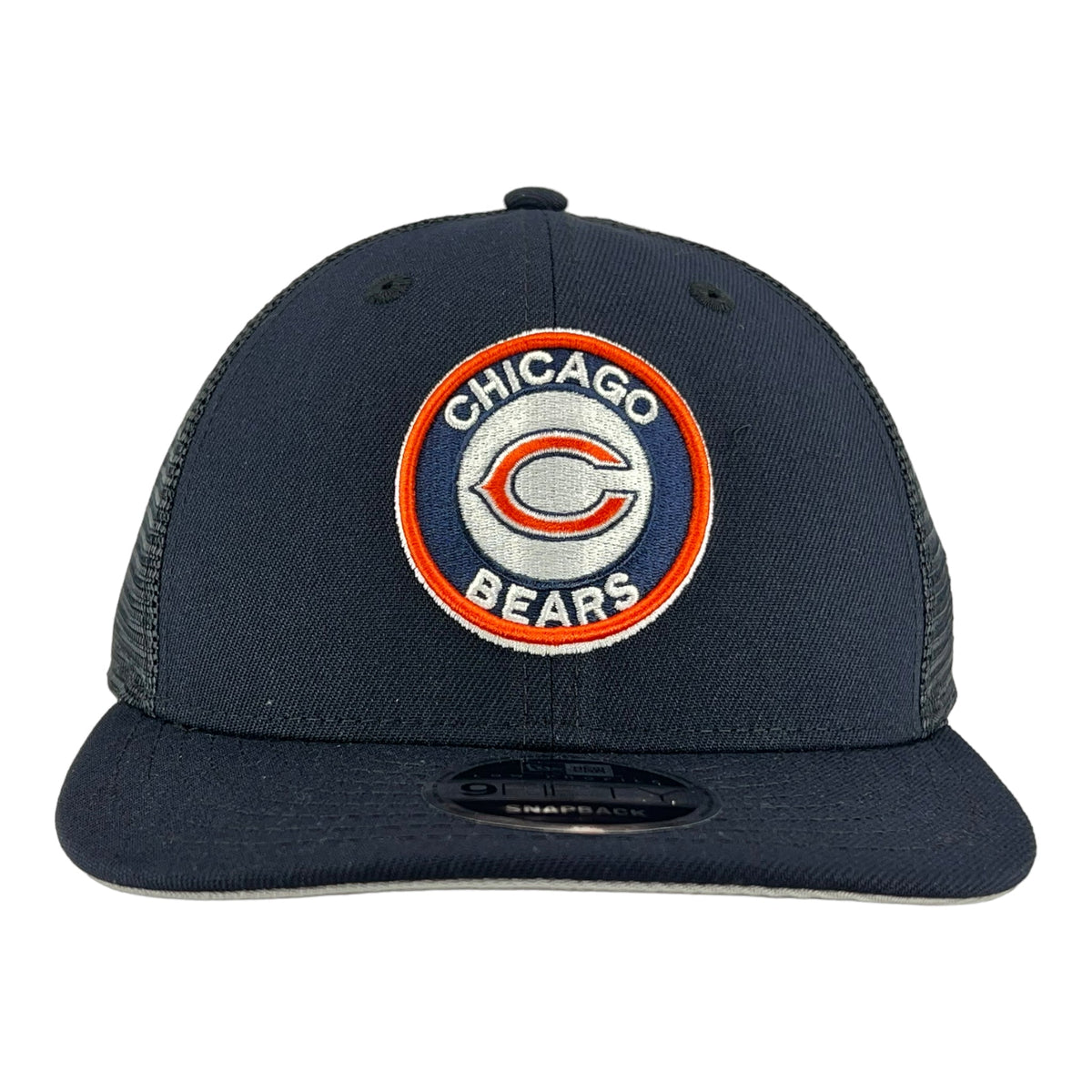 Chicago Bears Navy Bears Circle New Era Low Profile 9FIFTY Snapback Hat product image 2, provided for visual reference and