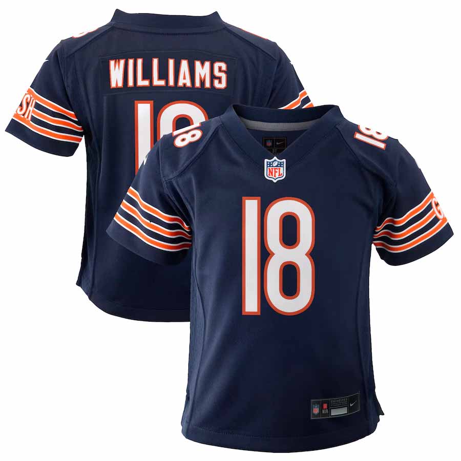 Caleb Williams Chicago Bears Toddler Navy Game Jersey product image 1, provided for visual reference and product detail