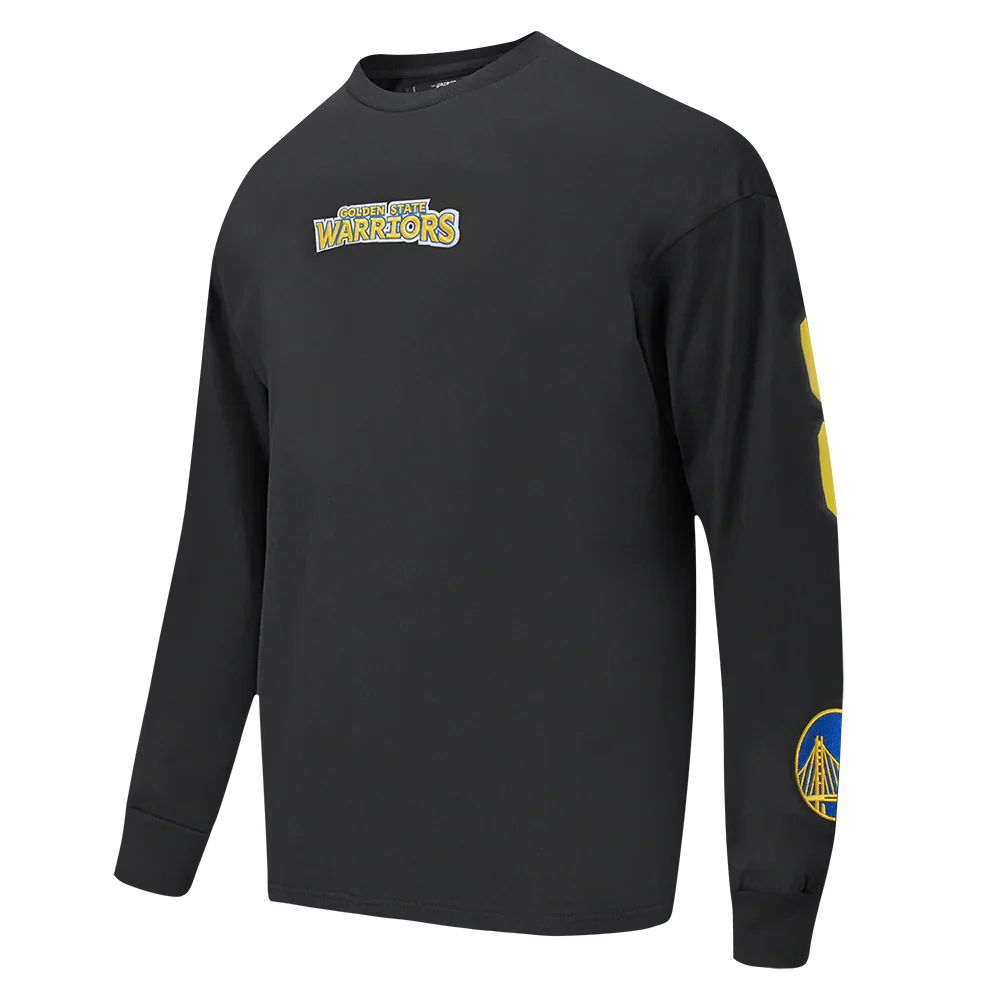 Pro Standard Golden State Warriors Wingspan LS T-Shirt - Black product image 1, provided for visual reference and product