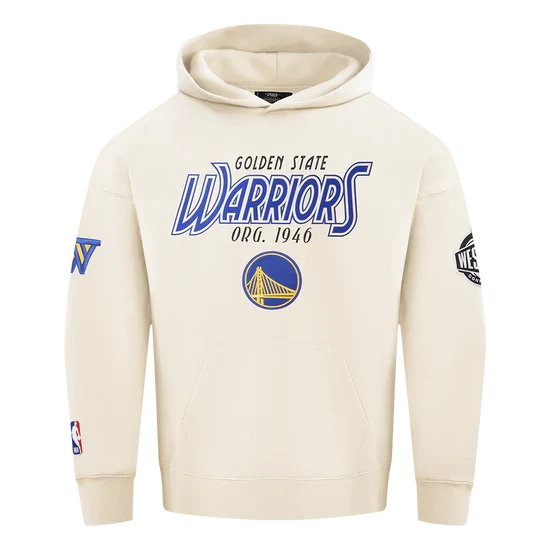 Pro Standar Golden State Warriors Paradise M Drop Shoulder Flc Po Hoodie - Eggshell product image 1, provided for visual