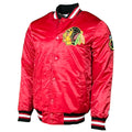 Chicago Blackhawks Red Vintage Starter Jacket product image 1, provided for visual reference and product detail review