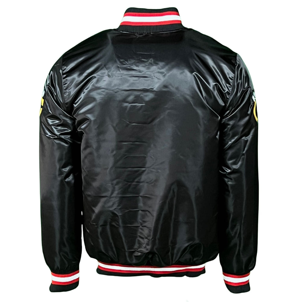 Chicago Blackhawks Black Vintage Starter Jacket product image 2, provided for visual reference and product detail review