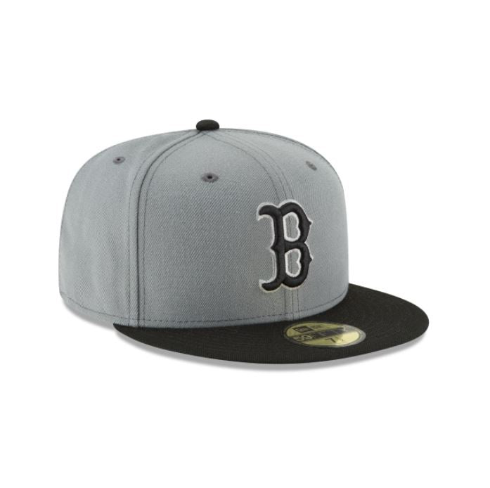 Boston Red Sox MLB Basic Collection 59Fifty Fitted-Grey/Black product image 3, provided for visual reference and product