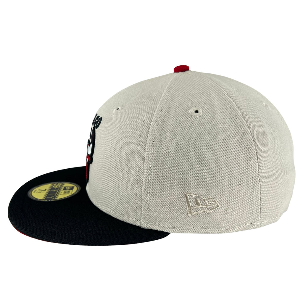 Chicago Bulls Stone/Black/Red UV New Era 59FIFTY Fitted Hat product image 5, provided for visual reference and product