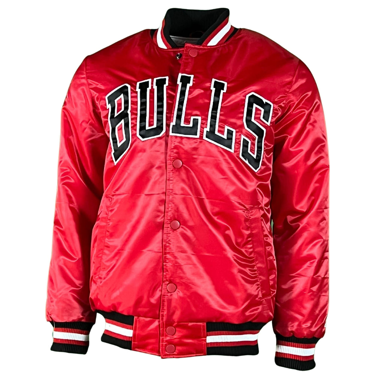 Chicago Bulls Red Vintage Starter Jacket product image 1, provided for visual reference and product detail review