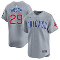Michael Busch Chicago Cubs Nike Limited Grey Road Jersey product image 1, provided for visual reference and product detail