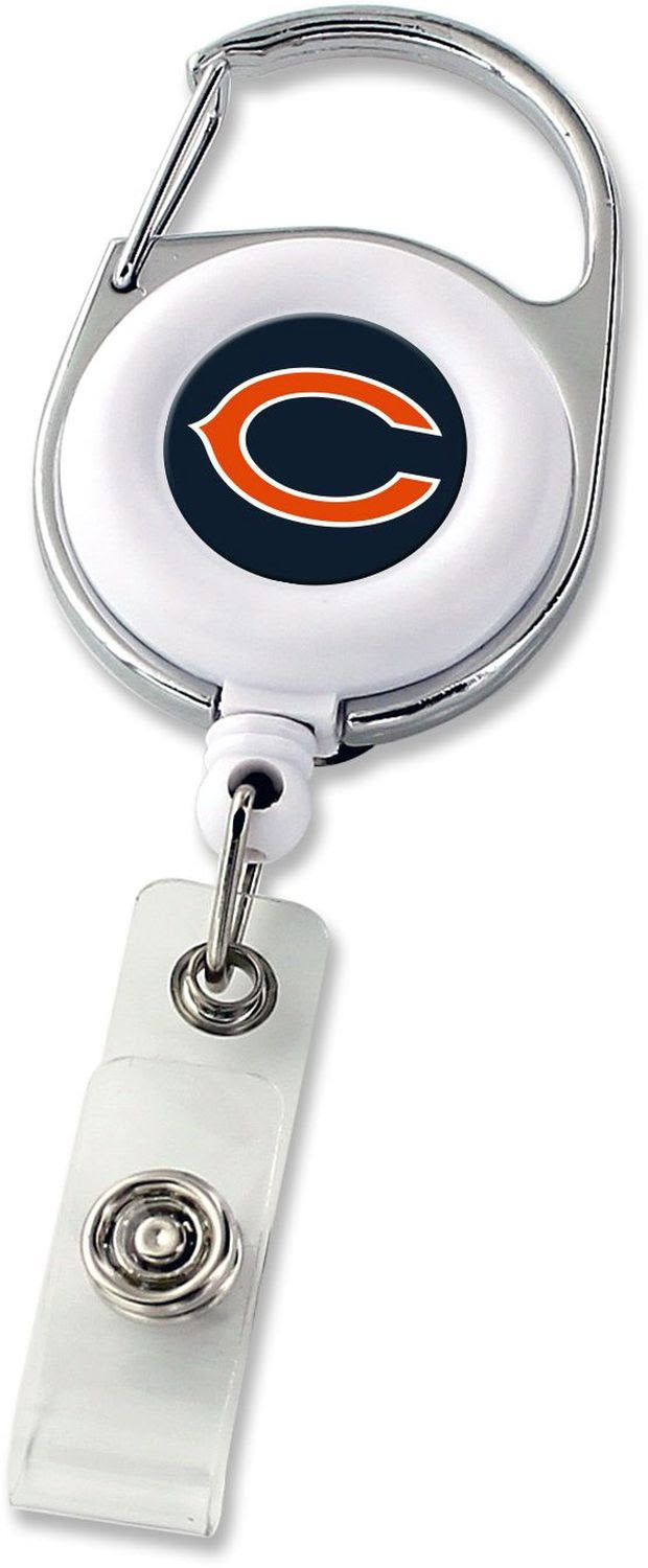 Chicago Bears Deluxe Clip Aminco Badge Reel product image 1, provided for visual reference and product detail review