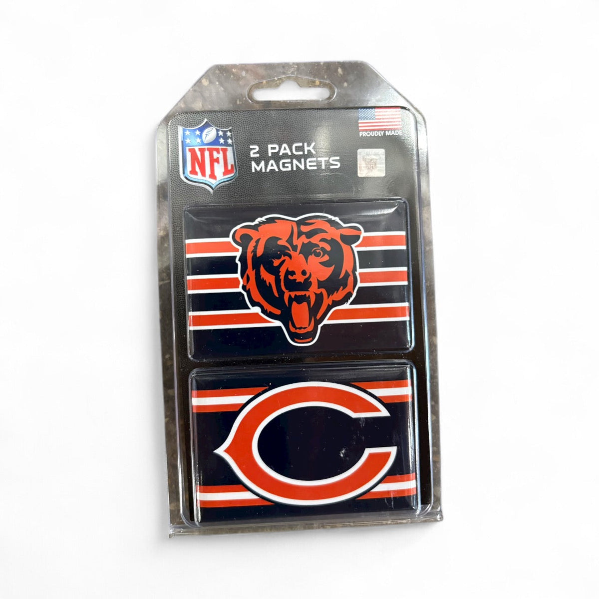 Chicago Bears Two-Pack Fridge Magnets product image 1, provided for visual reference and product detail review
