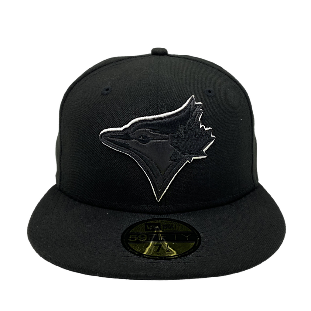 TORONTO BLUE JAYS Leather BASIC 59FIFTY FITTED -BLACK/WHITE product image 2, provided for visual reference and product