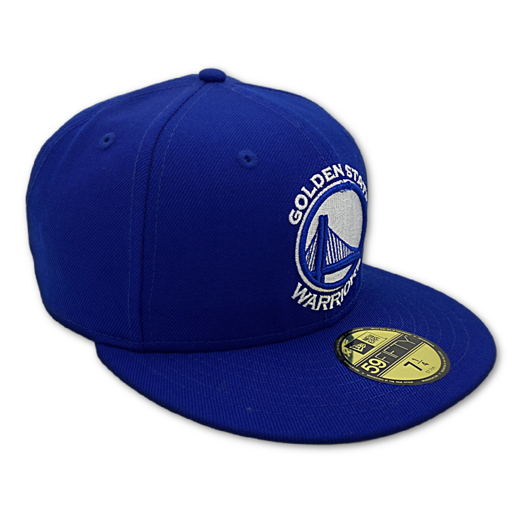 New Era GOLDEN STATE WARRIORS 59FIFTY FITTED HAT-Blue/White product image 2, provided for visual reference and product