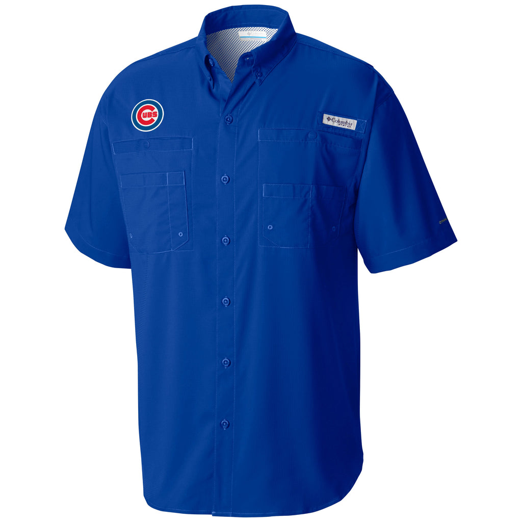 Chicago Cubs Royal Tamiami PFG Fisherman's Shirt product image 1, provided for visual reference and product detail review