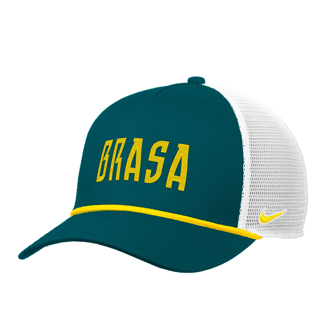 Nike Brazil Rise Rope Trucker Snapback Hat product image 1, provided for visual reference and product detail review