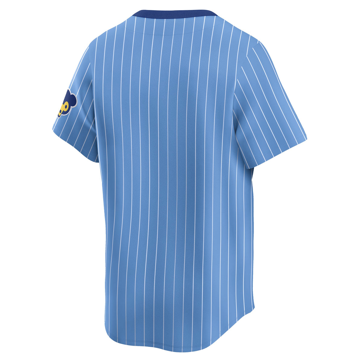 Chicago Cubs Nike Cooperstown Collection Valor Blue Pinstripe Throwback Jersey product image 3, provided for visual