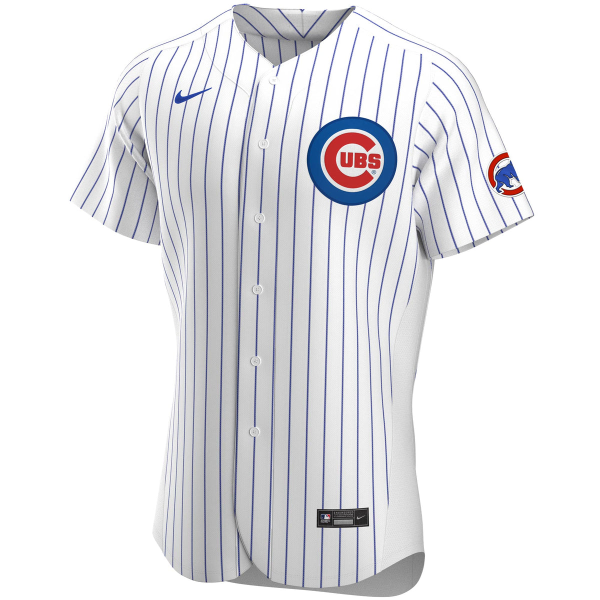 Chicago Cubs Nike Men Home Pinstripe Authentic Jersey product image 2, provided for visual reference and product detail