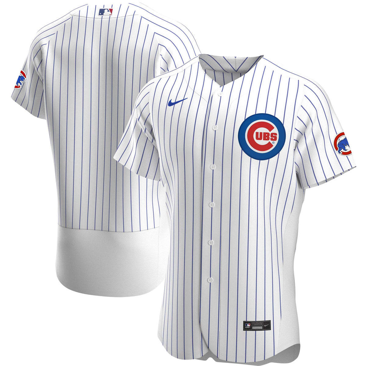 Chicago Cubs Nike Men Home Pinstripe Authentic Jersey product image 1, provided for visual reference and product detail