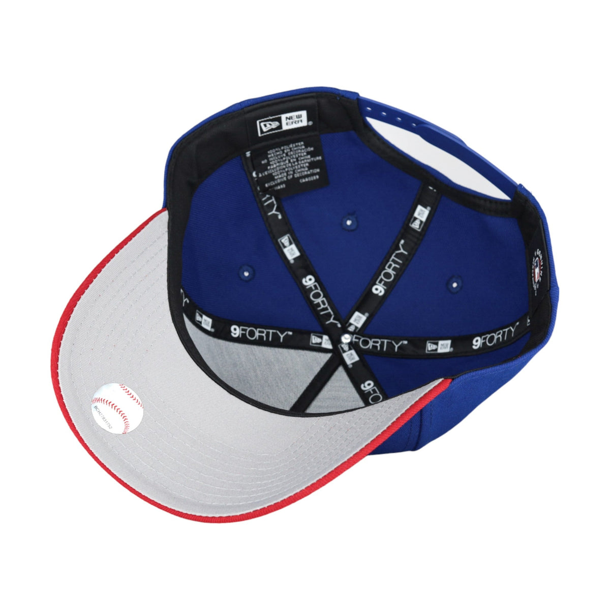 Chicago Cubs New Era 9FORTY A-Frame Royal/Red Adjustable Hat product image 7, provided for visual reference and product
