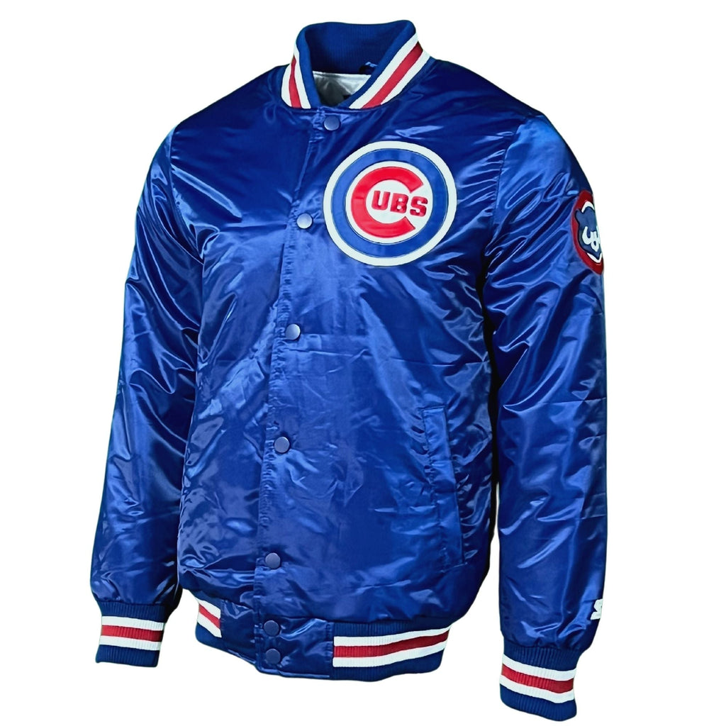 Chicago Cubs Royal Vintage Starter Jacket product image 3, provided for visual reference and product detail review