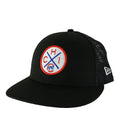 Chicago Cubs Black Circle Patch New Era 9FIFTY Low Profile Mesh Back Hat product image 1, provided for visual reference and