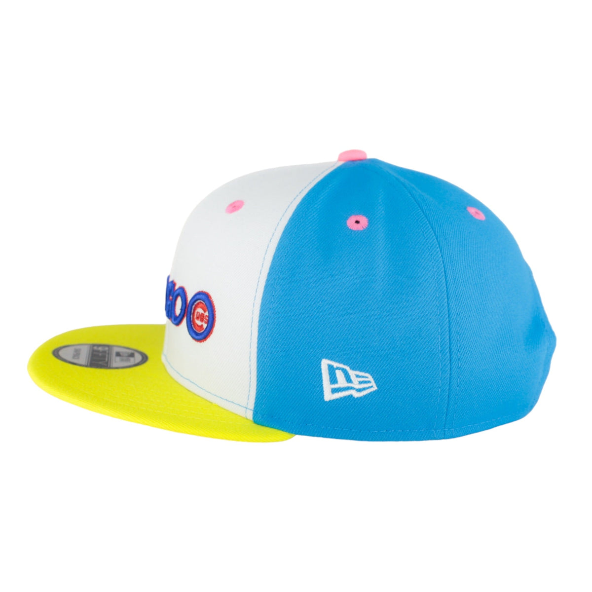 Chicago Cubs Neon/Pink/Yellow New Era 9FIFTY Snapback Hat product image 5, provided for visual reference and product detail