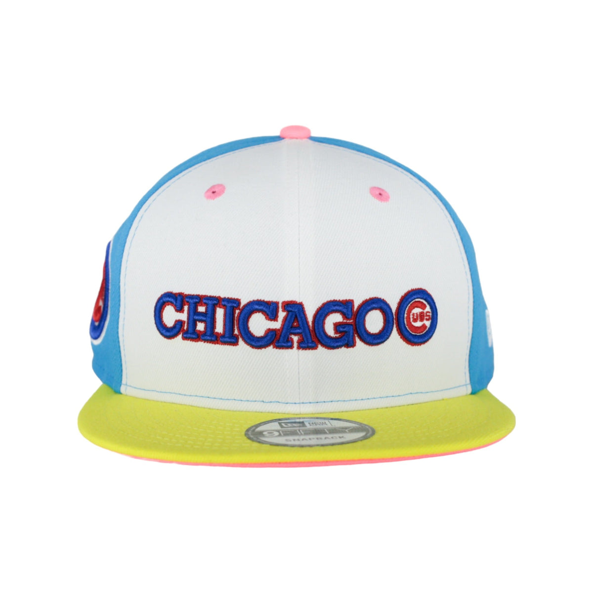 Chicago Cubs Neon/Pink/Yellow New Era 9FIFTY Snapback Hat product image 2, provided for visual reference and product detail