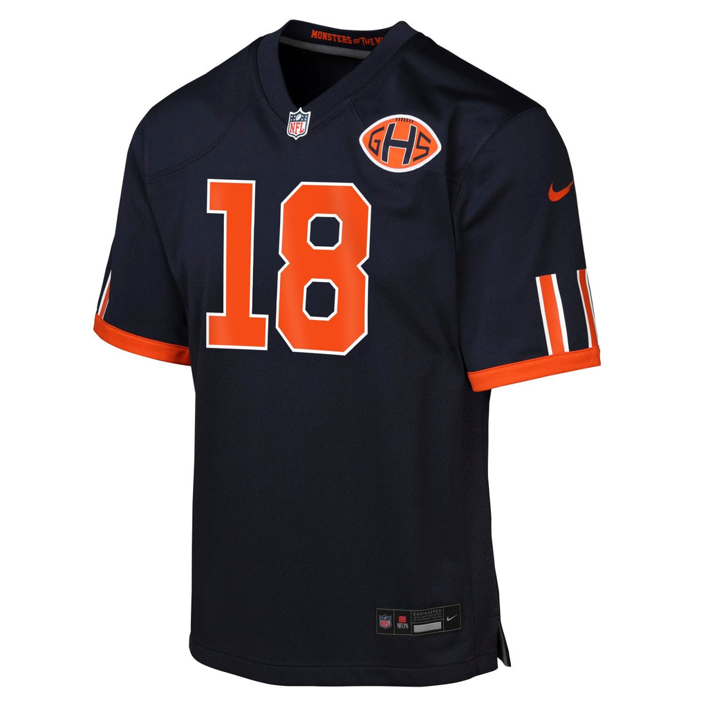 Caleb Williams #18 Chicago Bears Nike Youth Rivalry Game Jersey product image 3, provided for visual reference and product