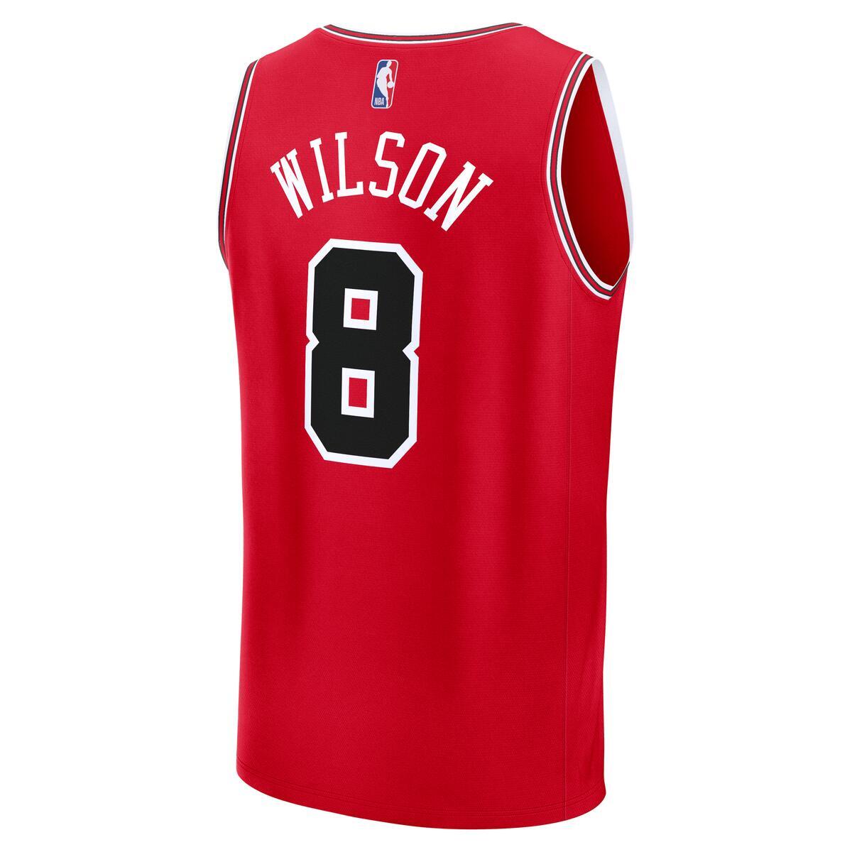 Caleb Wilson #8 Chicago Bulls Fanatics Youth Red Icon Jersey product image 3, provided for visual reference and product