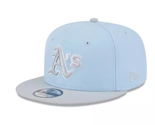 New Era Athletics 2-Tone Color Pack 59FIFTY Fitted Hat-Light Blue/Gray product image 1, provided for visual reference and