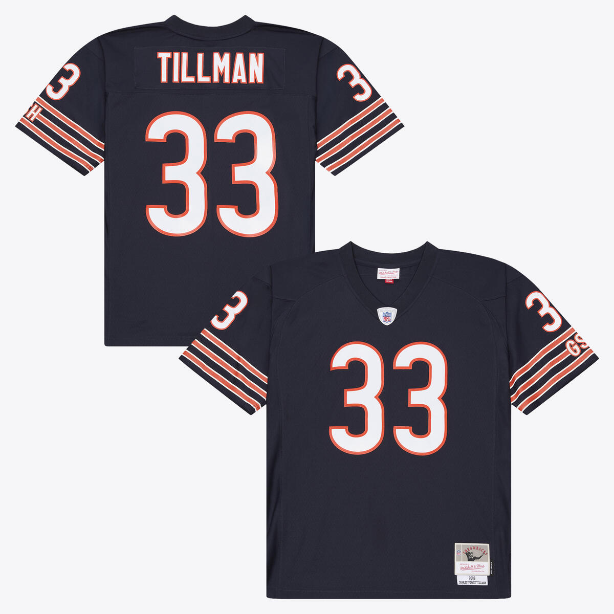 Charles Tillman #33 Chicago Bears Mitchell & Ness Men Navy Jersey product image 3, provided for visual reference and product