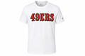 Nike San Francisco 49ers Primetime Wordmark Essential T-Shirt - White product image 1, provided for visual reference and