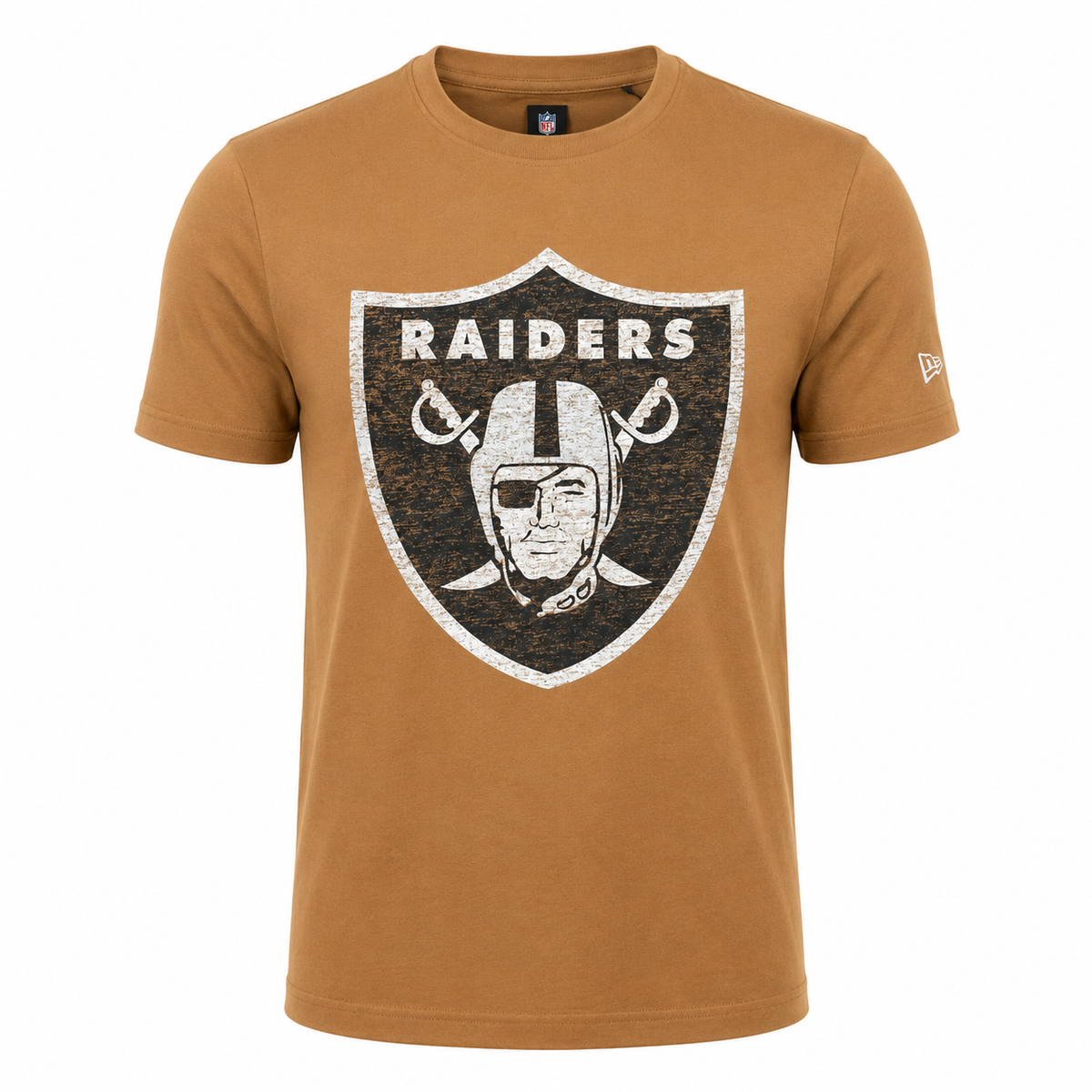 New Era Men Las Vegas Raiders T-Shirt - Khaki product image 1, provided for visual reference and product detail review