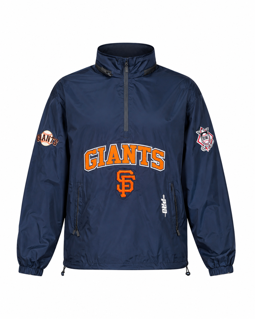 Pro Standard San Francisco Giants 1/4 Zip Jacket With Hood-Black product image 1, provided for visual reference and product