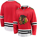 Chicago Blackhawks Fanatics Men Red Home Breakaway Jersey product image 1, provided for visual reference and product detail
