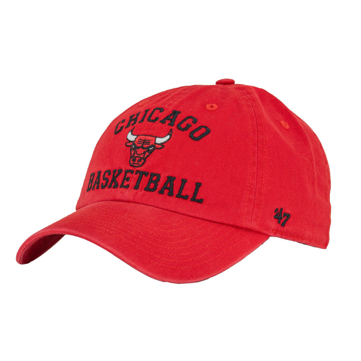 Chicago Bulls '47 Clean Up Red Archway Adjustable Hat product image 1, provided for visual reference and product detail