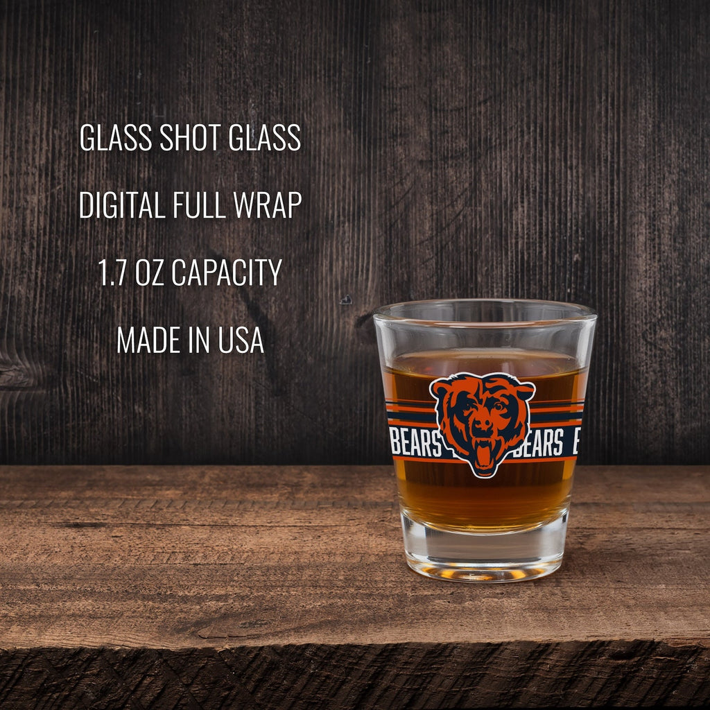 Chicago Bears 1.7 oz Rico Shot Glass product image 2, provided for visual reference and product detail review