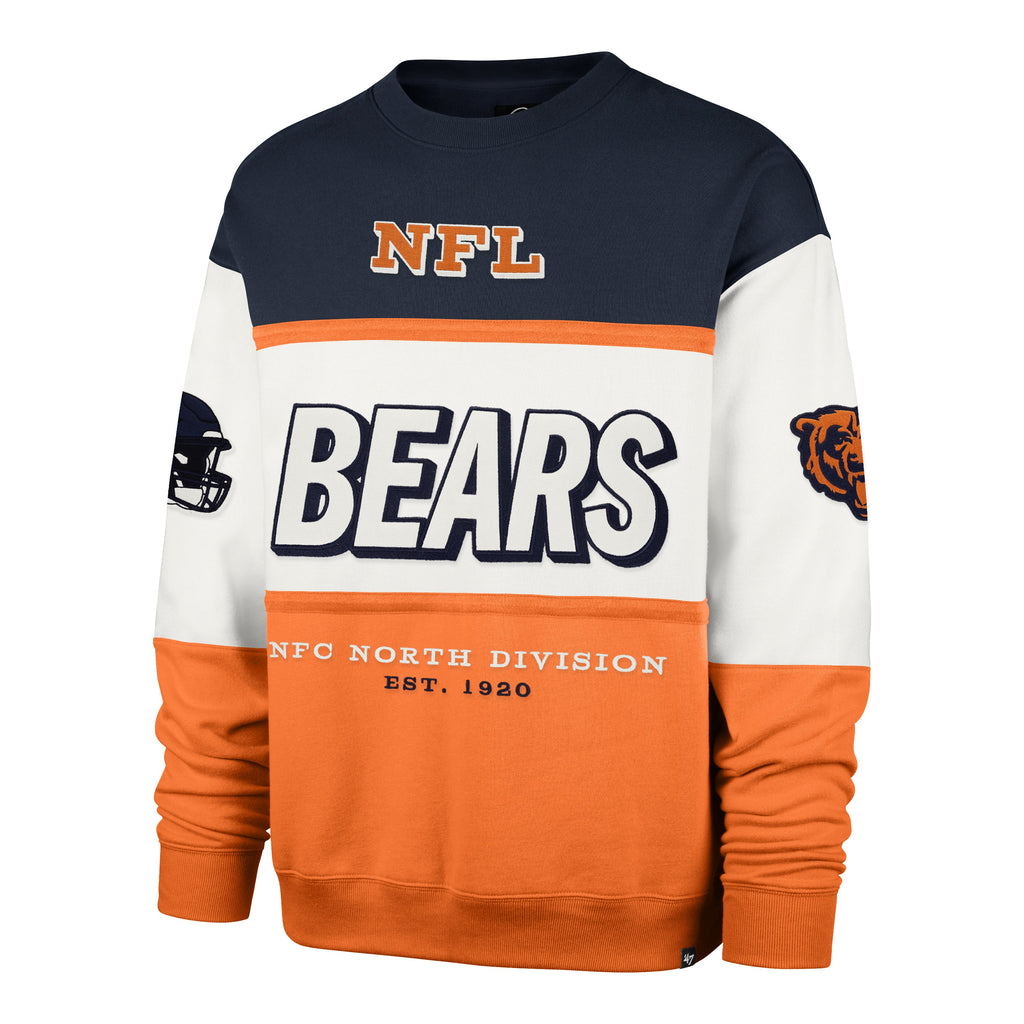 Chicago Bears '47 Breeze By Maximalist Crew Neck Sweatshirt product image 1, provided for visual reference and product