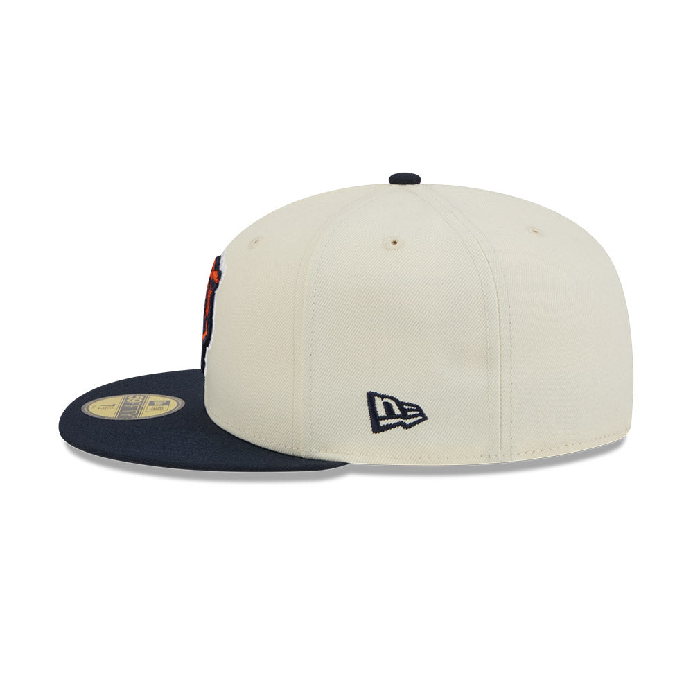 Chicago Bears Chrome/Navy Basic New Era 59FIFTY Fitted Hat product image 5, provided for visual reference and product detail