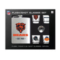 Chicago Bears Flask and 4 Shot Glass Set product image 1, provided for visual reference and product detail review