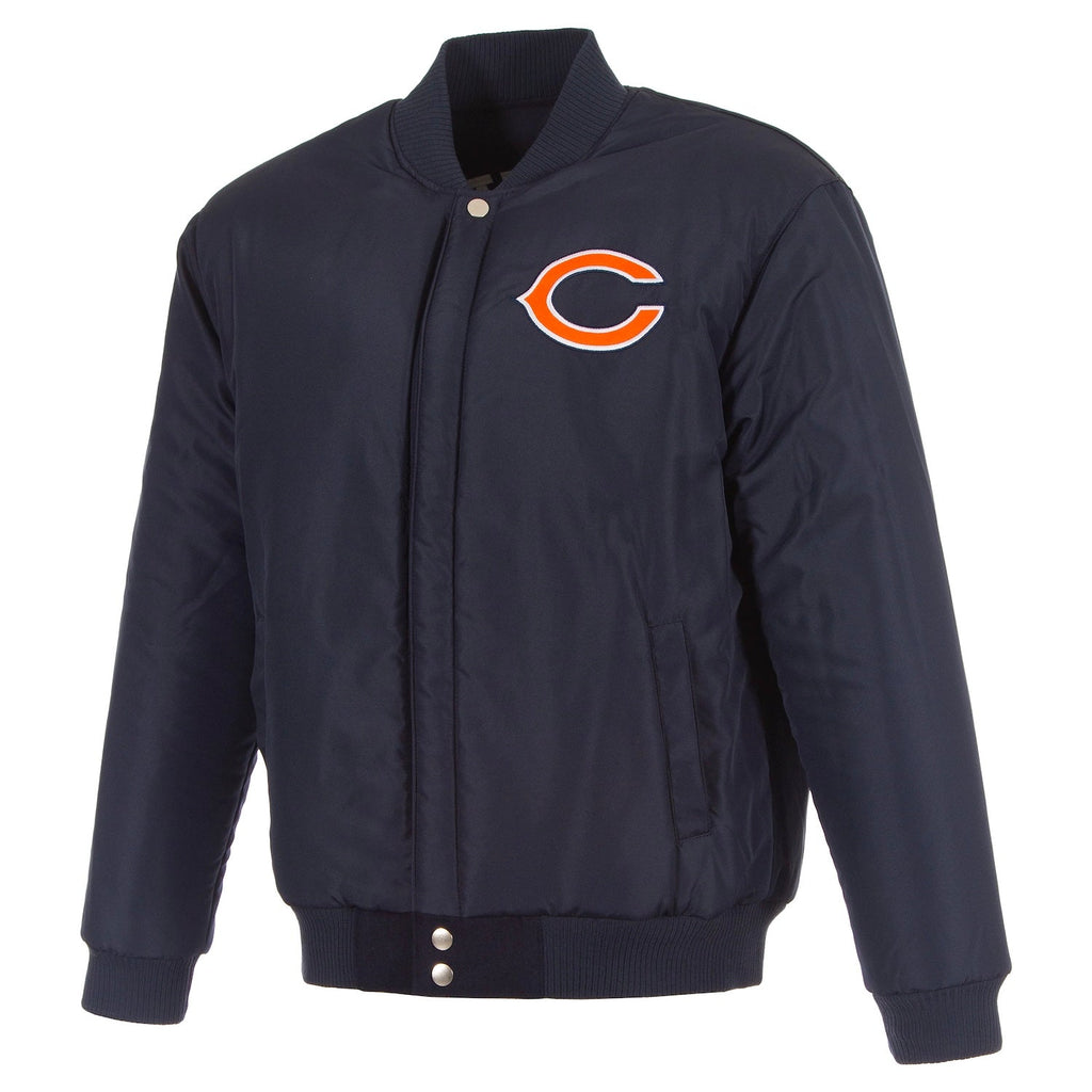 Chicago Bears JH Design Navy Reversible Full Zip Jacket product image 3, provided for visual reference and product detail