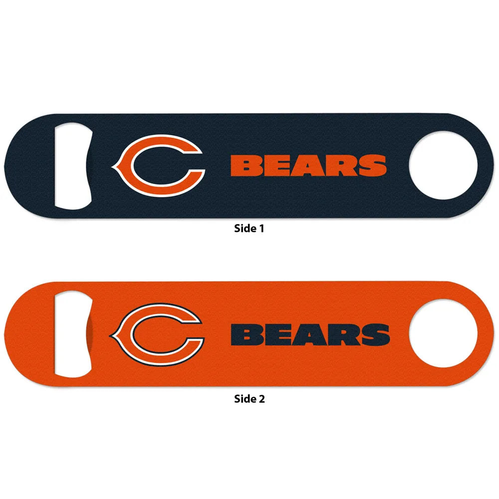 Chicago Bears Metal Double Sided Bottle Opener product image 1, provided for visual reference and product detail review