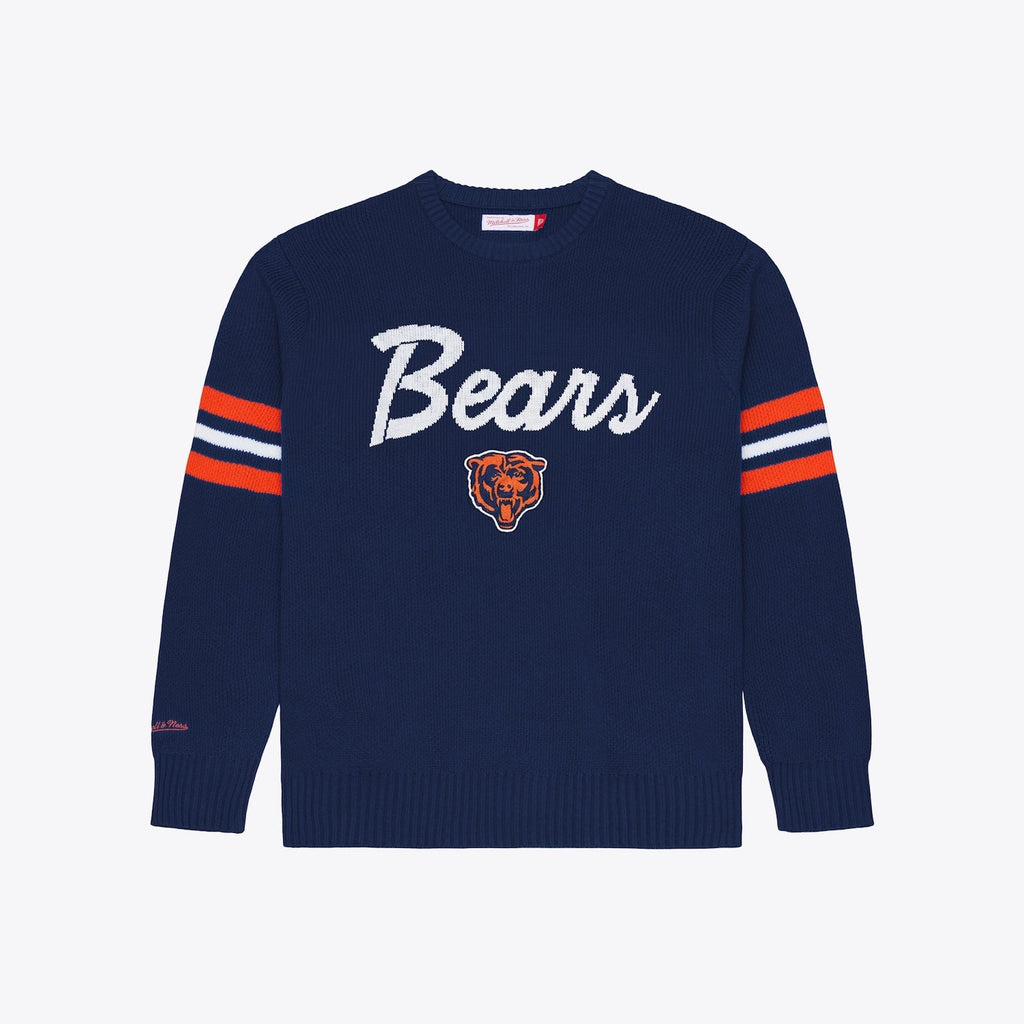 Chicago Bears Mitchell & Ness Head Coach Knit Sweater product image 1, provided for visual reference and product detail