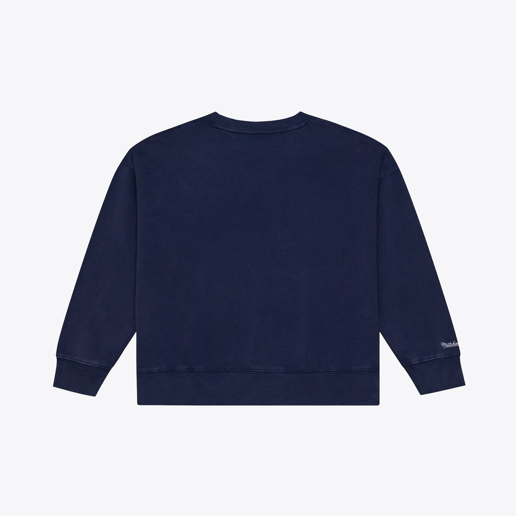 Chicago Bears Mitchell & Ness Women Core Essentials Navy Crewneck Sweatshirt product image 2, provided for visual reference