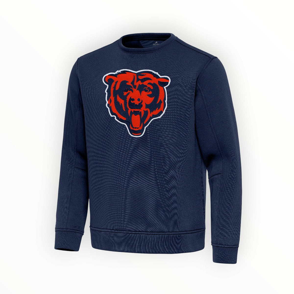 Chicago Bears Navy Relevant Crewneck Sweatshirt product image 1, provided for visual reference and product detail review