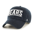 Chicago Bears Navy Wordmark Lines '47 Clean Up Adjustable Hat product image 1, provided for visual reference and product
