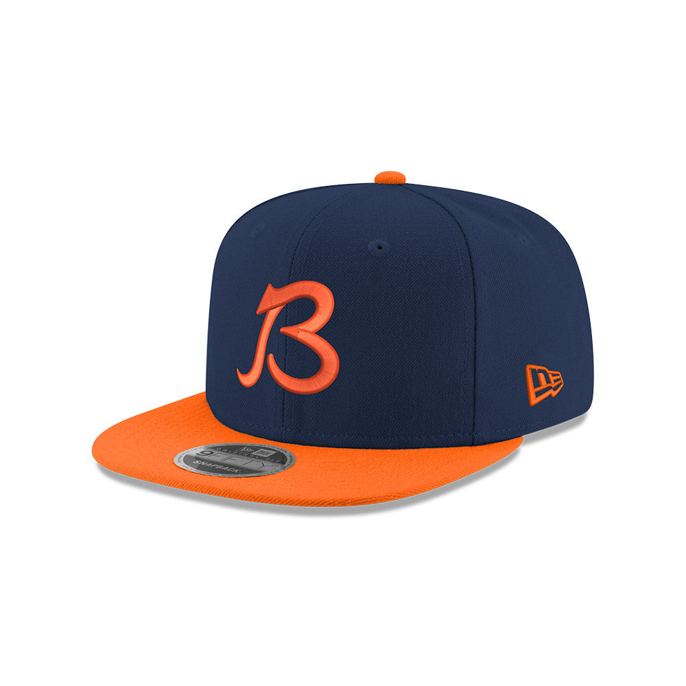 Chicago Bears Navy/Orange Nightshift Script B New Era 9FIFTY Snapback Hat product image 3, provided for visual reference and