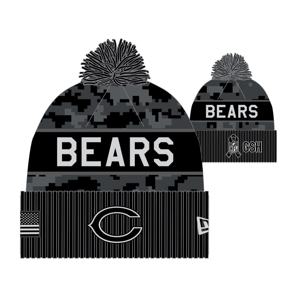 Chicago Bears New Era 2026 Salute To Service C Logo Knit Hat product image 1, provided for visual reference and product