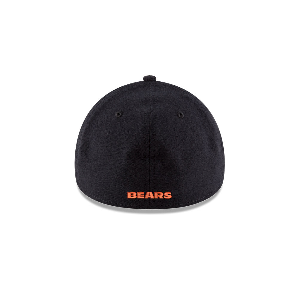 Chicago Bears New Era 39THIRTY Script B Navy Flex Fit Hat product image 4, provided for visual reference and product detail